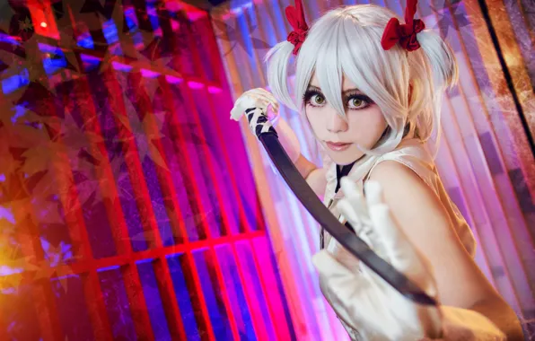 Look, girl, weapons, sword, image, Asian, character, cosplay
