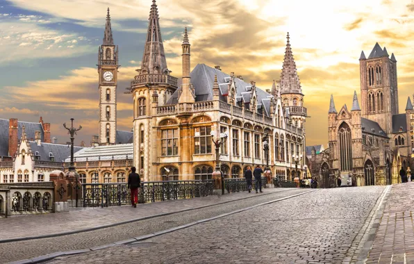 Picture building, Belgium, architecture, Ghent