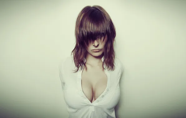 Chest, look, hair, hairstyle, neckline, stranger