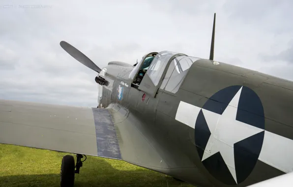 Picture USA, P-40, Plane, Fuselage