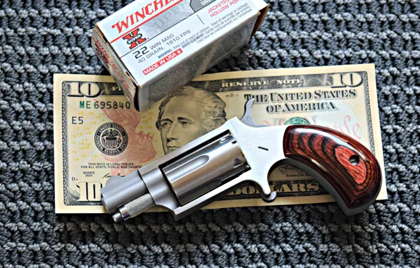 Gun, box, dollar