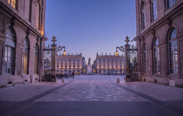 Picture street, France, building, home, area, lights, monument, France