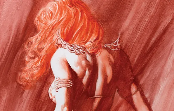 Picture background, hair, warrior, back, Red Sonja, Red Sonja