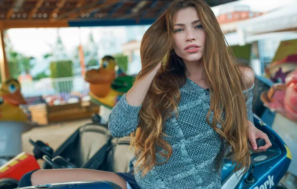 Picture look, Park, hair, Girl, attraction, beautiful, Lyuda
