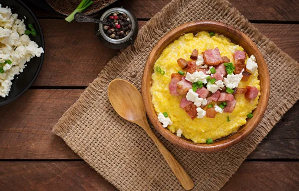 Picture porridge, Hominy, greaves