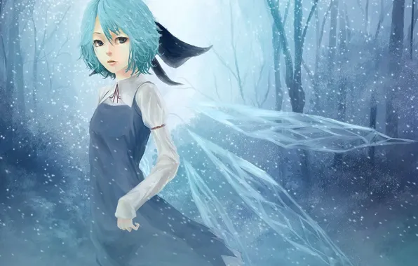 Girl, fairy, art, Touhou