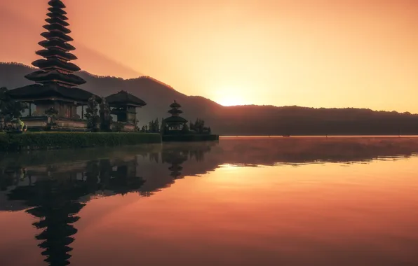 River, sunset, Bali, Indonesia, Hanshan Ratan