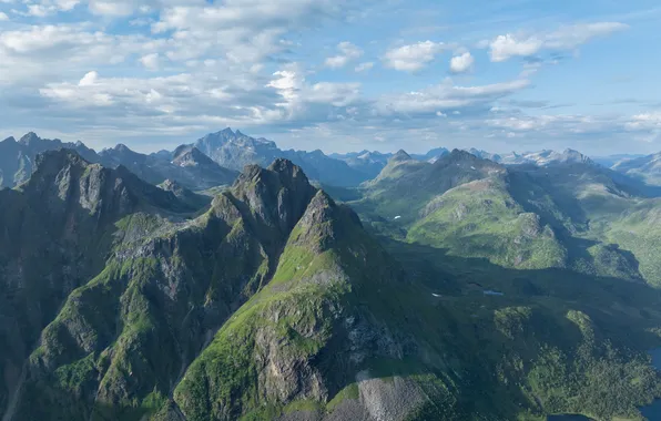 Picture mountains, Norway, The Lofoten Islands