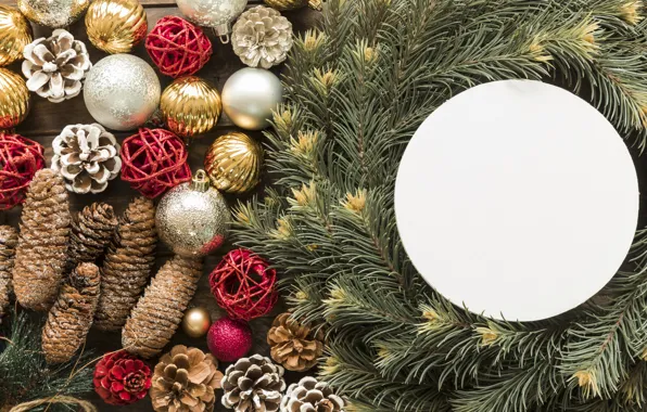 Decoration, balls, New Year, Christmas, Christmas, balls, wood, New Year