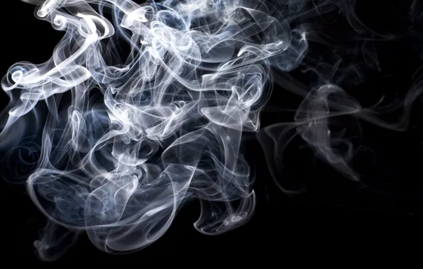 Picture Blue, Black, White, Smoke, Gray, Texture, Backgraund