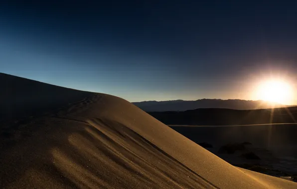 Light, landscape, morning, dunes