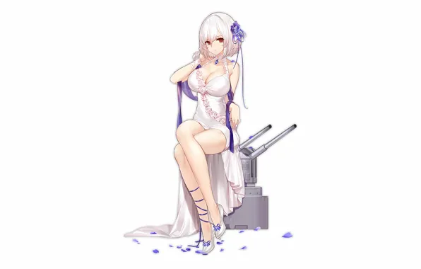 Wallpaper girl, sexy, cleavage, dress, boobs, anime, beautiful, red eyes