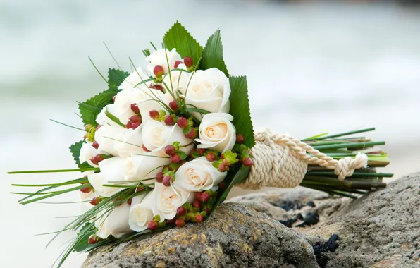 Picture ROSES, WHITE, BOUQUET