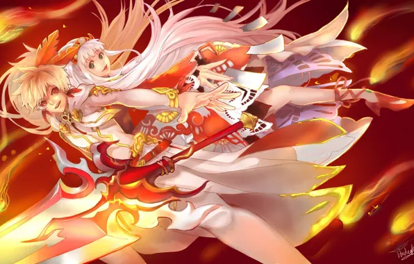 Girl, anime, art, guy, Two, Tales Of Zestiria
