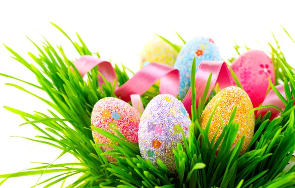 Grass, eggs, colorful, Easter, tape, colorful, Spring, decor