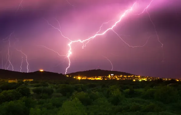 The storm, lightning, Croatia