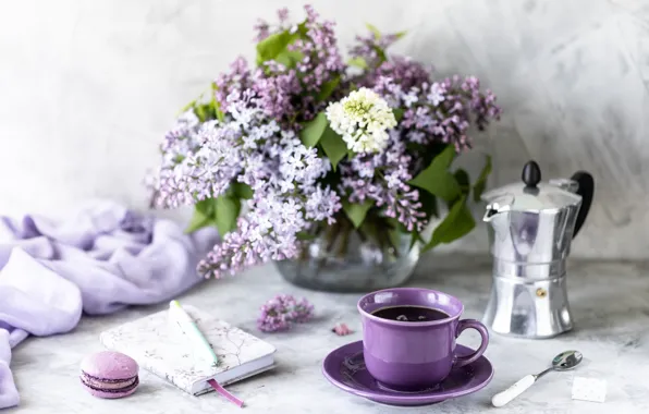 Coffee, handle, Notepad, vase, Karina Klachuk