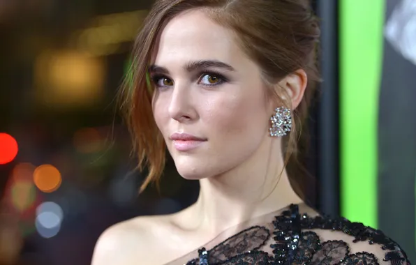 Look, portrait, brown hair, beauty, bokeh, Zoey Deutch, Zoey Deutch