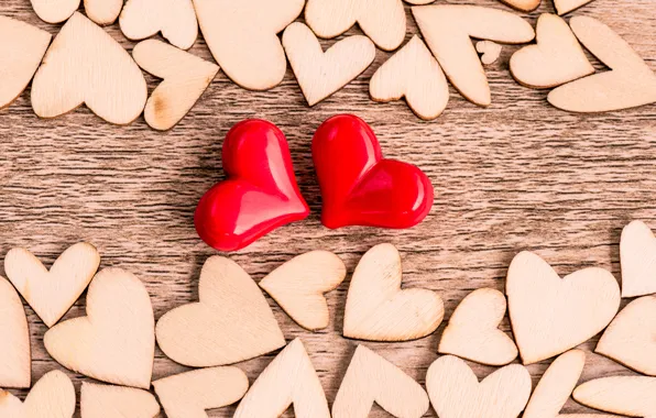 Love, heart, red, love, wood, romantic, hearts