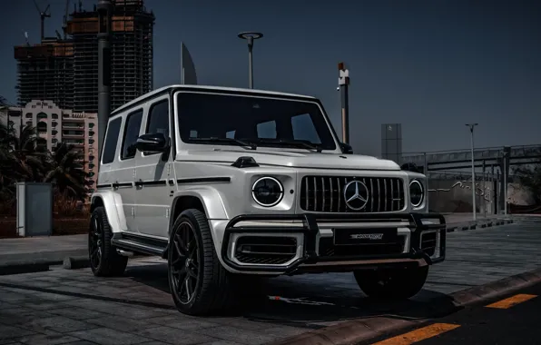 Mercedes, AMG, White, G63, W463, Brick, G-wagen