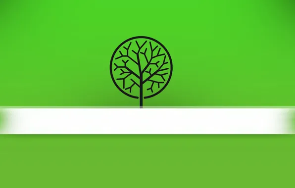 Field, green, background, white, Tree