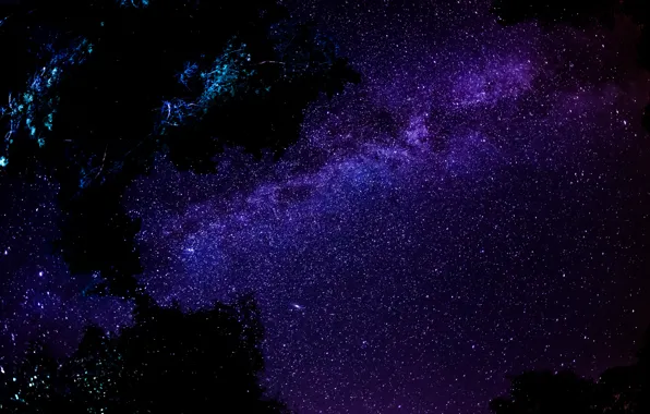 Picture the sky, space, stars, night, The milky way, milky way