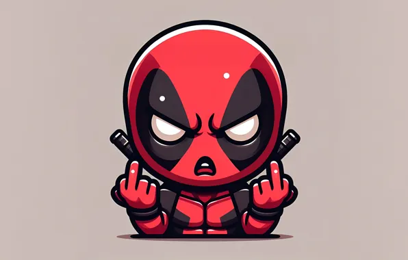 Picture art, deadpool, angry