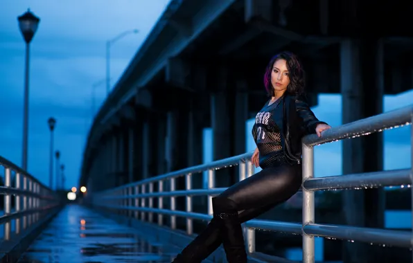 Picture style, look, legs, girl, railings