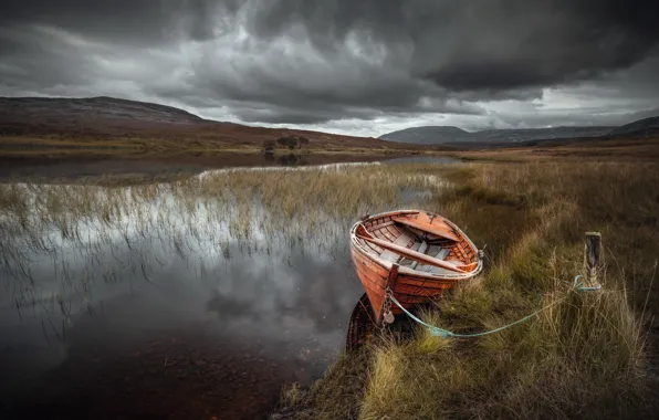 River, boat, valley