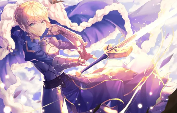 Girl, the saber, Fate stay night, Fate / Stay Night