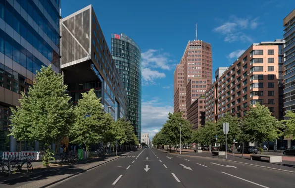 The city, building, street