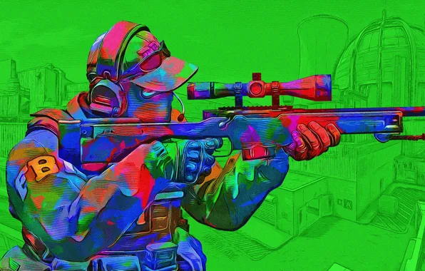 Download wallpaper green, toxic, 'CS:GO', section games in resolution ...