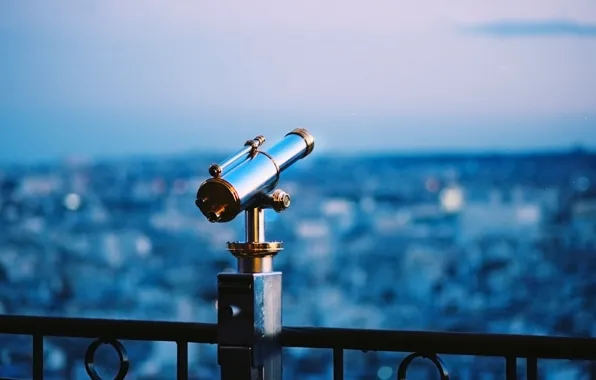 Pipe, beautiful, telescope, nature, blue background, mood