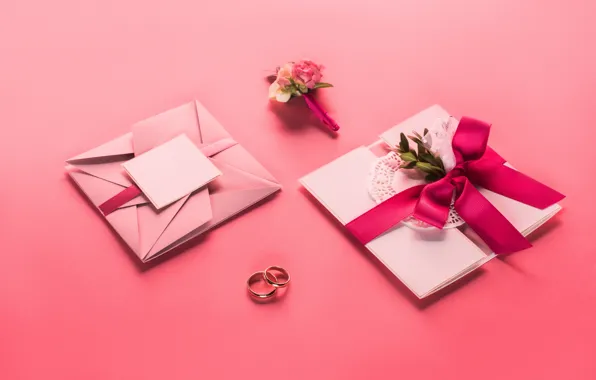 Flowers, ring, Holiday, envelopes