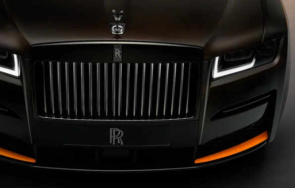 Rolls-Royce, Ghost, close-up, grille, Rolls-Royce Black Badge Ghost