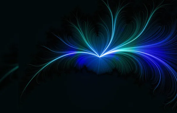 Rays, light, line, pattern, color, fractal