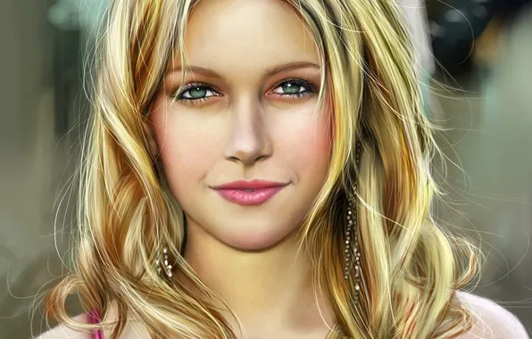 Picture girl, face, hair, art, blonde, katie cassidy