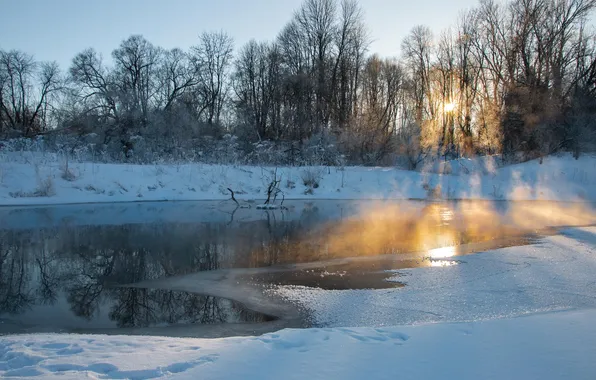 Dawn, morning, Alexander, Frost rays