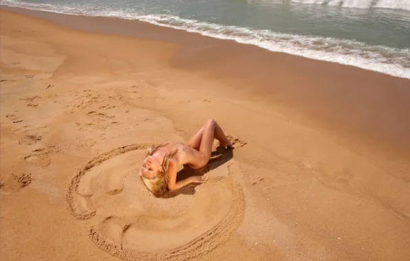 Sand, beach, blonde, surf
