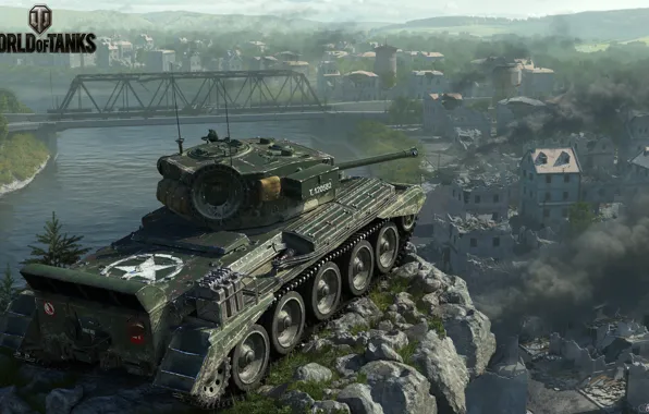 Bridge, the city, tank, World of Tanks, Cromwell-Berlin