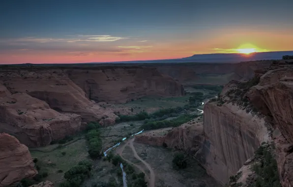 Mountains, rocks, canyons