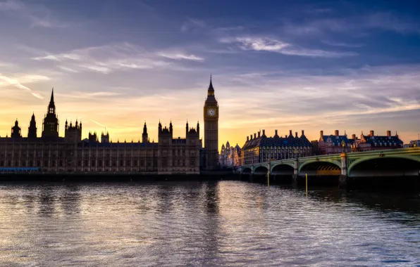 Picture bridge, London, London, big Ben