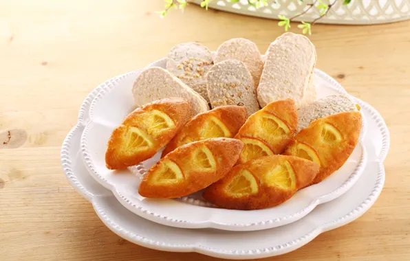 Picture sweet, cookies, orange, cakes