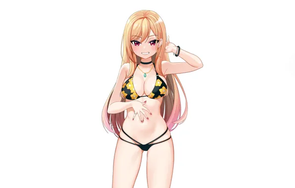 Girl, sexy, cleavage, long hair, boobs, anime, beautiful, pretty