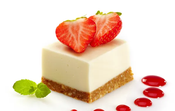 Picture berries, strawberry, pie, cake, cake, mint, dessert, cakes