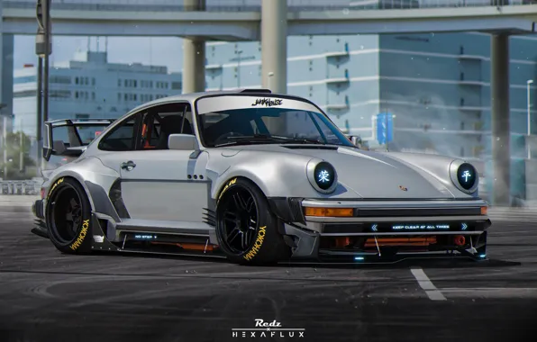 Porsche, Machine, Tuning, Grey, Car, Render, Rendering, Sports car
