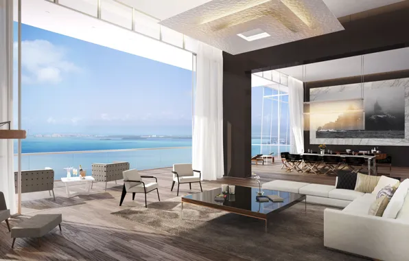 Picture style, design, interior, living space, Villa