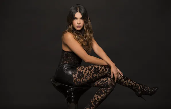 Picture face, style, model, hair, chair, legs, beauty, sitting