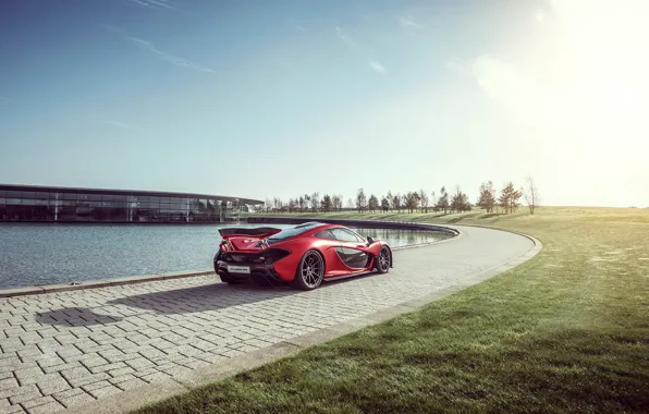 Picture McLaren, Red, Hypercar, Sun, Rear, Supercar, Exotic, MSO