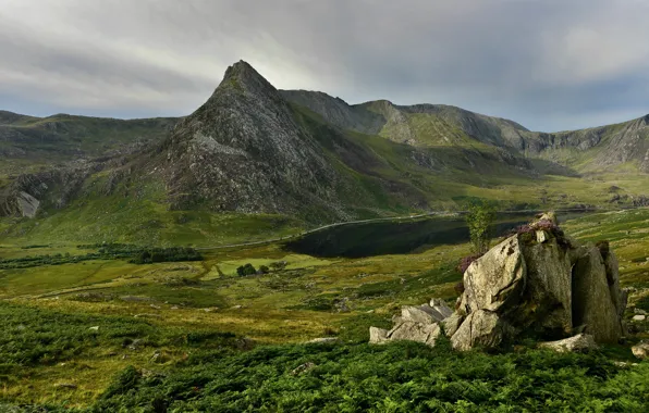 Picture mountains, stones, rocks, Wales, Snowdonia